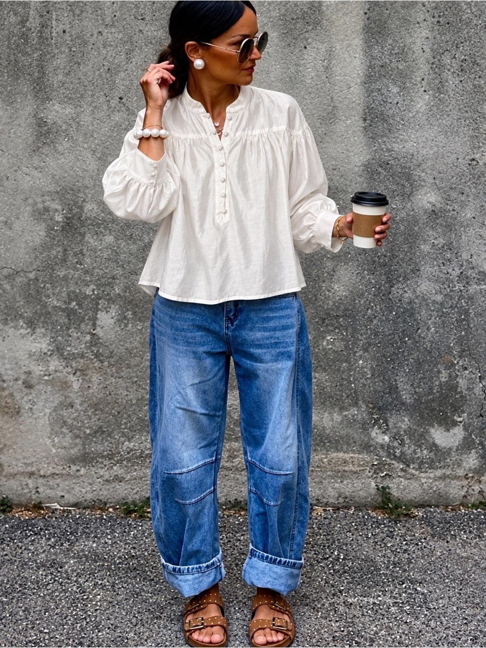 Anthropologie Sunday In Brooklyn Henley Blouse Size XS
